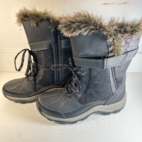 CLARKS Mazlin West womans fur‎ lined snow boots womans 9 M snowy weather - Picture 6 of 11
